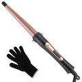 MCODON Tapered Curling Wand 1/2-Inch to 1-Inch Tourmaline Ceramic Barrel Professional Wand Curling Iron for Short Medium Long Hair Two Temperature Settings Dual Voltage Auto Shut-Off