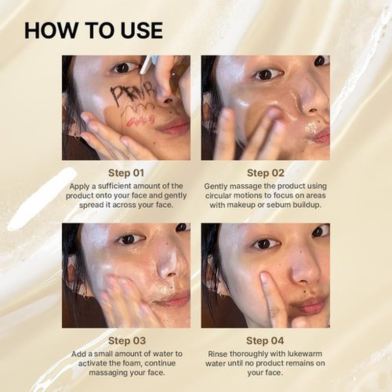 Primera (PRMR Oil To Foam Cleanser Korean Deep Cleansing Oil, Daily Makeup Remover, Blackheads, Dust and Dirt Removal, Pore Cleaning, Hyaluronic acid, Deep Clean in One Step (200ml, 6.76 fl. oz)