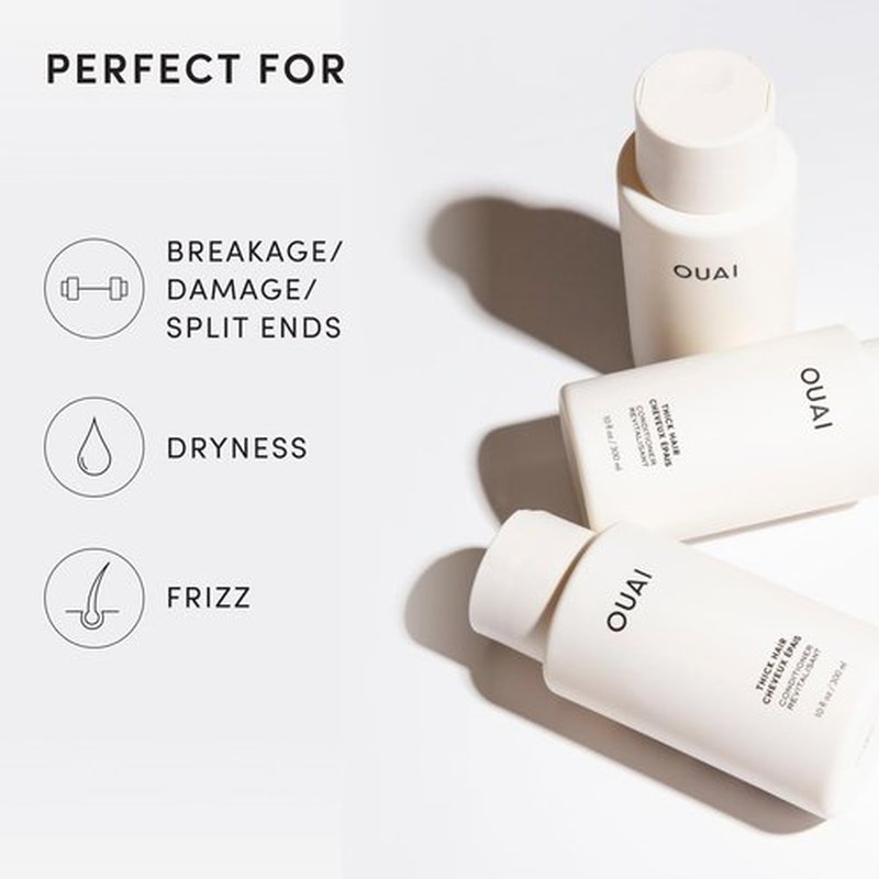 OUAI Thick Hair Conditioner Refill - Moisturizing Formula for Dry, Frizzy Hair - 32 Oz, Paraben & Sulfate Free