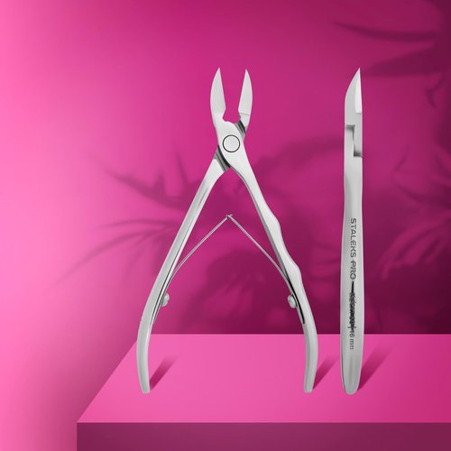 Staleks EXPERT 60 Nail Nippers 16 mm – Long Blades with Heel – Extended Grooved Handles for Precise Pedicure