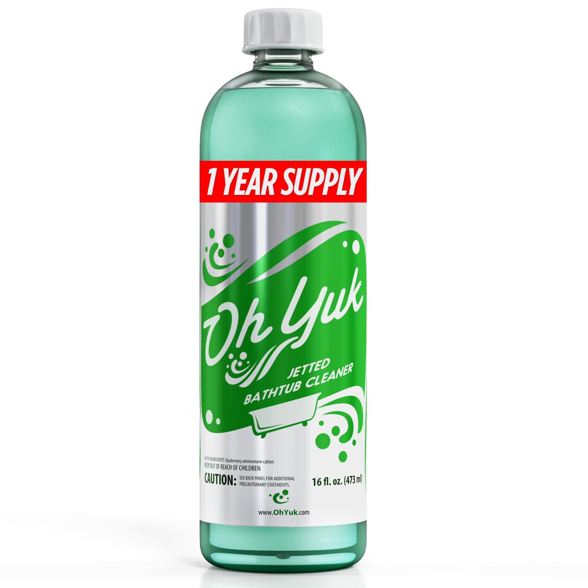 Oh Yuk Jetted Tub Cleaner for Jacuzzis, Bathtubs & Whirlpools, Septic Safe