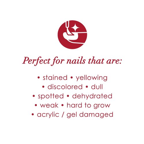Dermelect Glowgetter Brightener + Perfector – Nail Strengthener, French Mani Tint & Glossy Top Coat | Repairs Yellowing, Peeling, Ridged & Damaged Nails - 0.4 fl oz