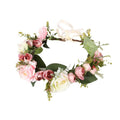 Vivivalue Wedding Flower Crown Flower Garland Headband Hair Wreath Floral Headpiece Halo Boho with Ribbon Party Prom Festival Photos