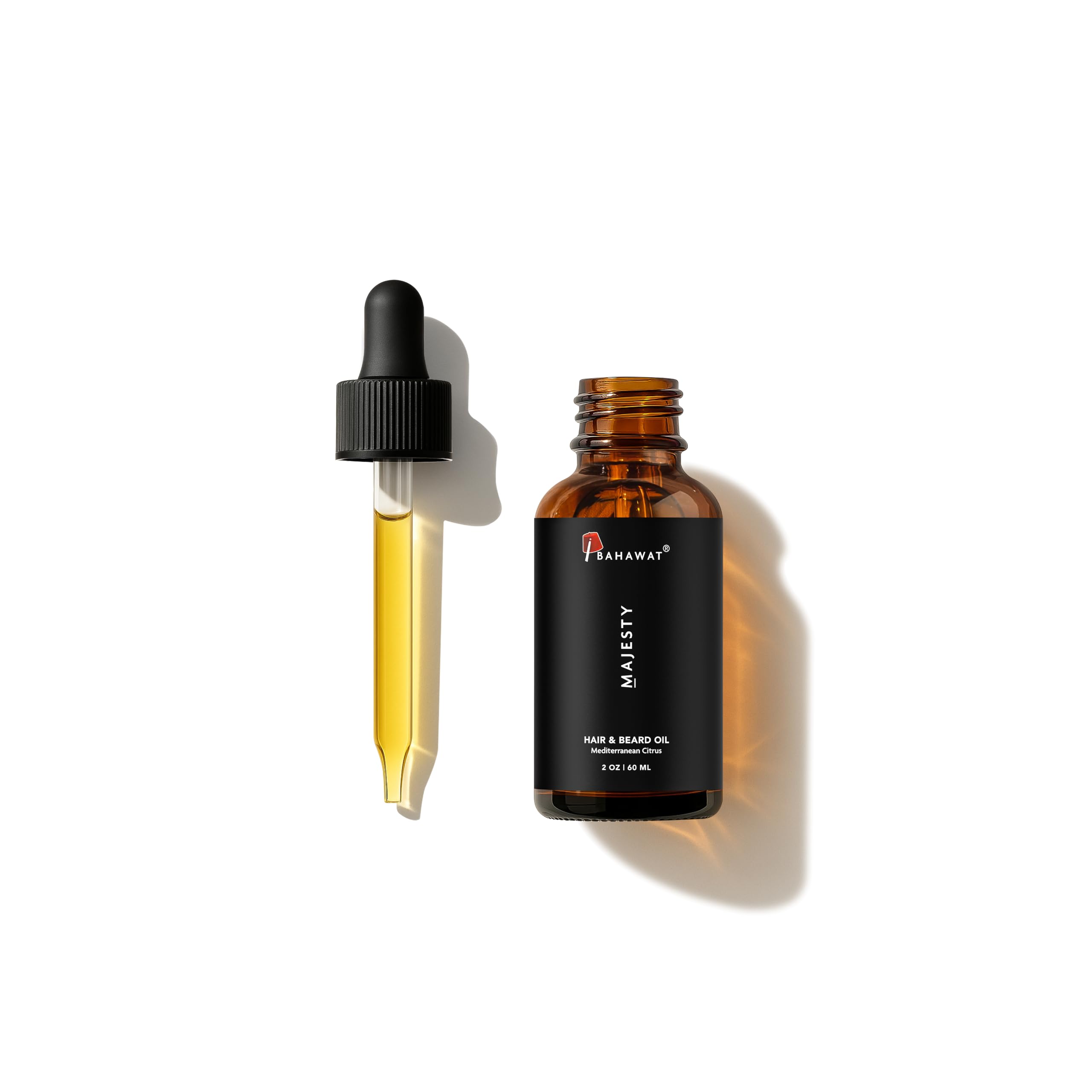 BAHAWAT: Premium Beard Oil Conditioner & Softener - Your Majesty- 2 ounce - Beard Itch and Dry Skin Relief - Handcrafted from Natural Ingredients - Label may vary