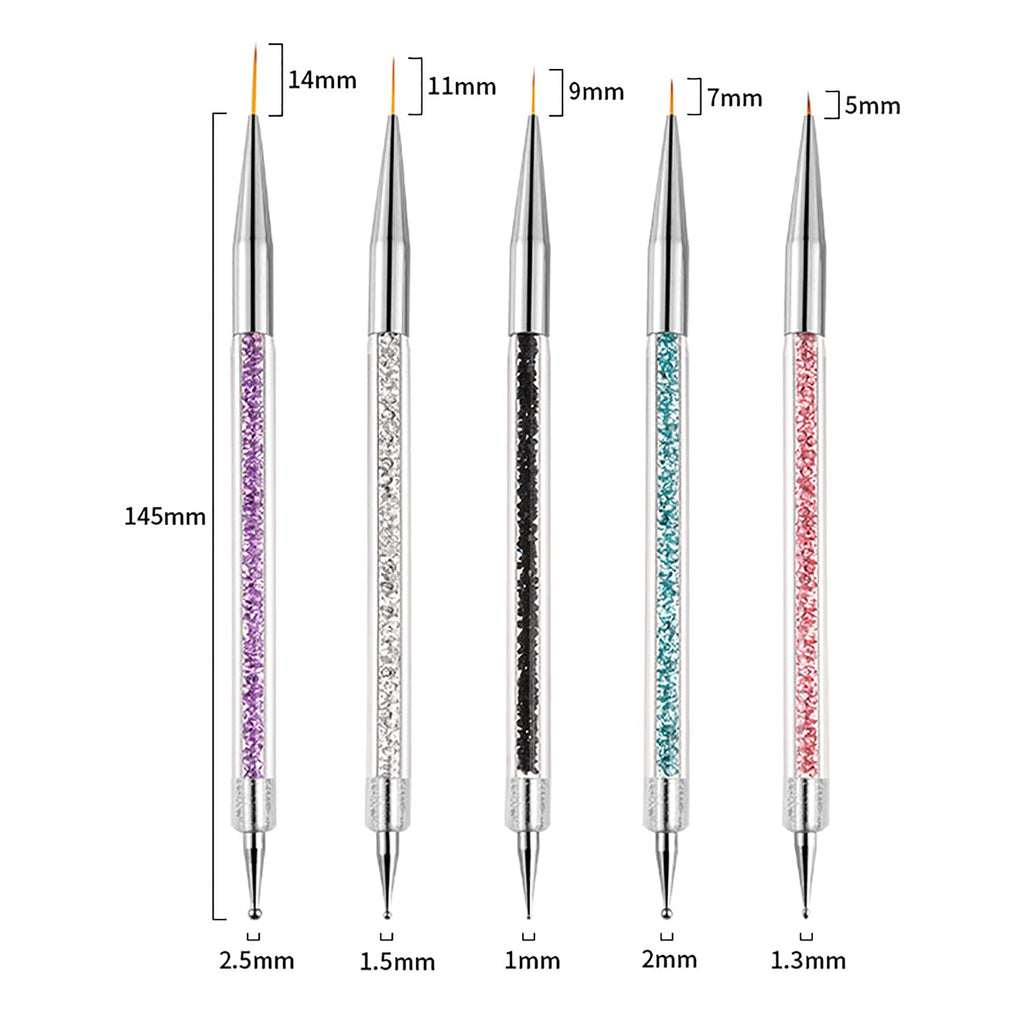 WOKOTO 8 Pcs Ombre Nail Brush Nail Art Brushes Set With 4 Nail Sponges Tips Ombre Brush For Gel Nails Gradient Nail Brushes For Ombre Acrylic Nail Art Liner Brushes Dotting Tools With Different Size