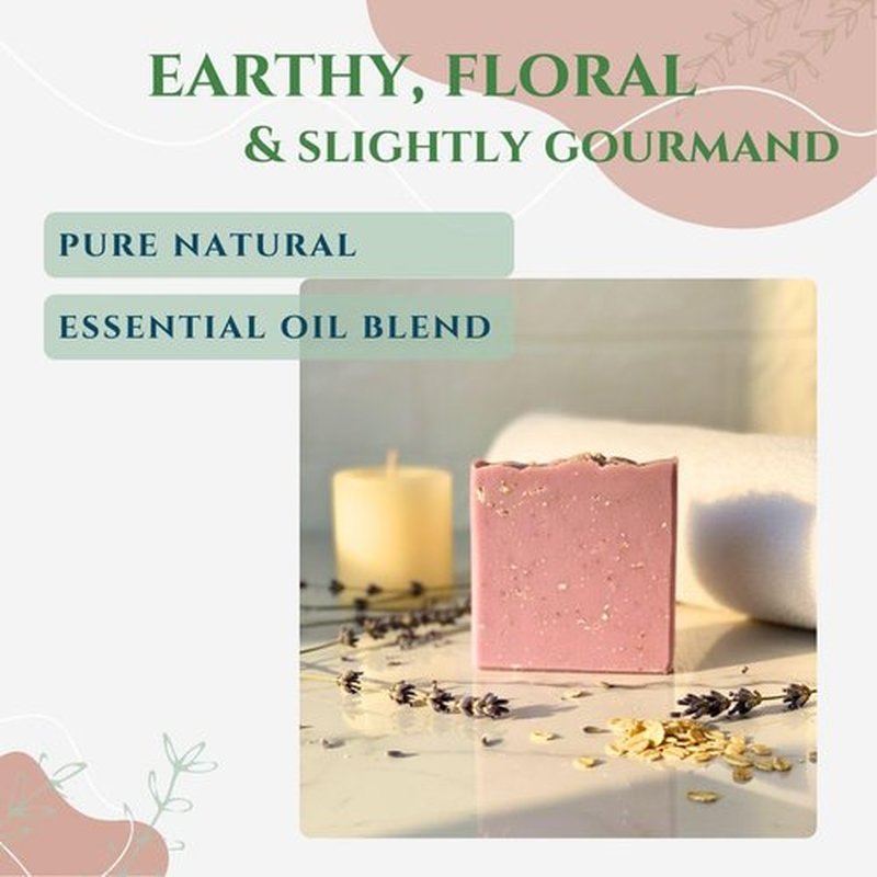 sudsverse Lavender Oatmeal Essential Oil Artisan Soap | Handcrafted Cold Process Plant Based Natural Bar for Sensitive Skin, Aromatherapy | Handcrafted in USA