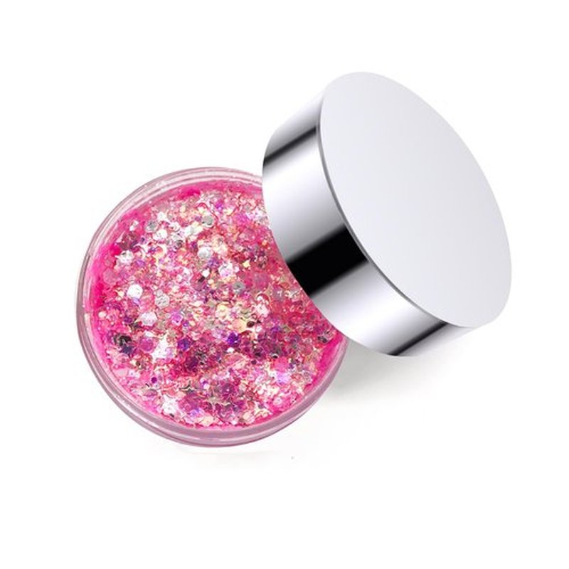 Neon Pink - Holographic Body Glitter Gel for Body, Face, Hair - Vegan & Cruelty Free - Electric Bliss Beauty (Neon Pink)