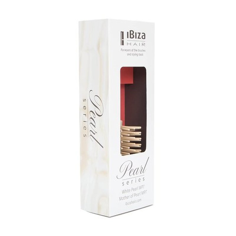Ibiza Hair Detangling Brush - Wooden Pins for Scalp Stimulation & Reduced Drying Time | Ideal for All Hair Types