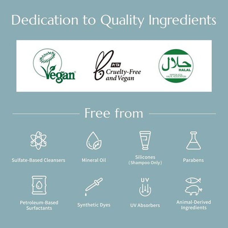LIKOA Smooth Neutral Shampoo - Vegan & Halal Formula for Fine, Dry Hair | 500mL, White Floral Scent