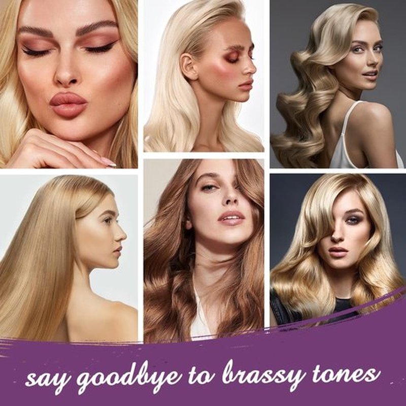 Karseell For Blonde Silver Gray Highlighted Hair Purple Hair Mask Professional Neutralizes Brass & Yellow Tones 16.90 oz 500ml