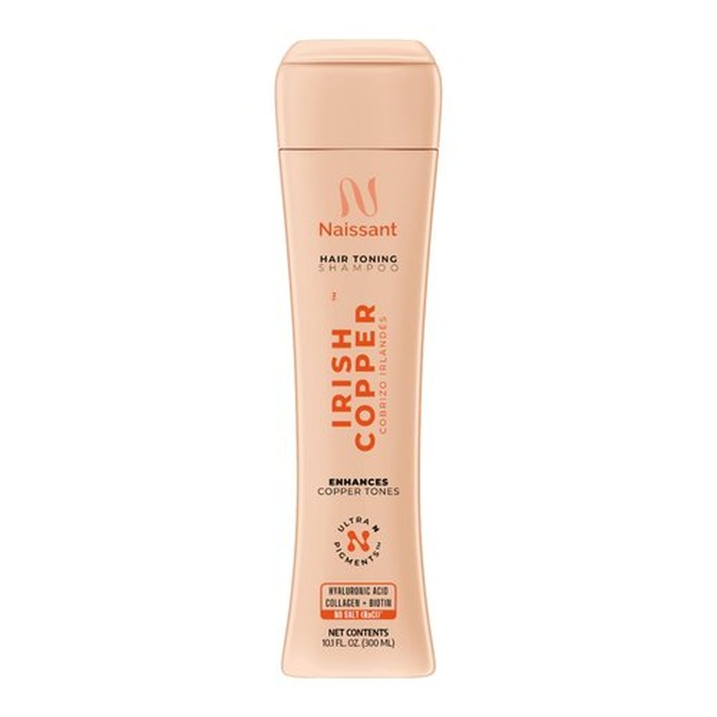 naissant Irish Copper Hair Toning Shampoo | Ultra High-Purity Pigments | Deposits Deep Copper Tone | Hyaluronic Acid, Collagen & Biotin | Paraben, Ammonia & Sulfate Free | 10.1 Fl. Oz