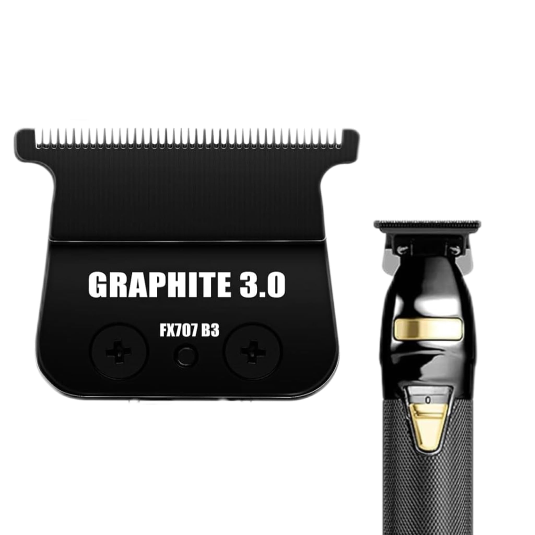 1 Pc FX707Z DLC 2.0 Replacement Blades Head Compatible with BaByliss PRO Barberology Trimmer Blade,Zero-Gapped Replacement Trimmer Blade Compatible with BaBylissPRO FX787 & FX726 Trimmer（Black）