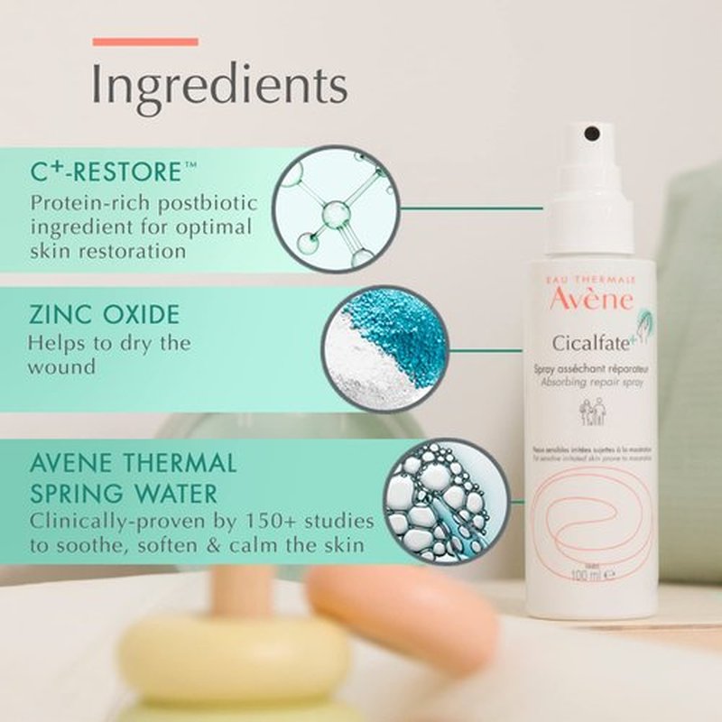 Avène Cicalfate+ Soothing Spray - Restores Irritated Skin Barrier | Safe for All Ages