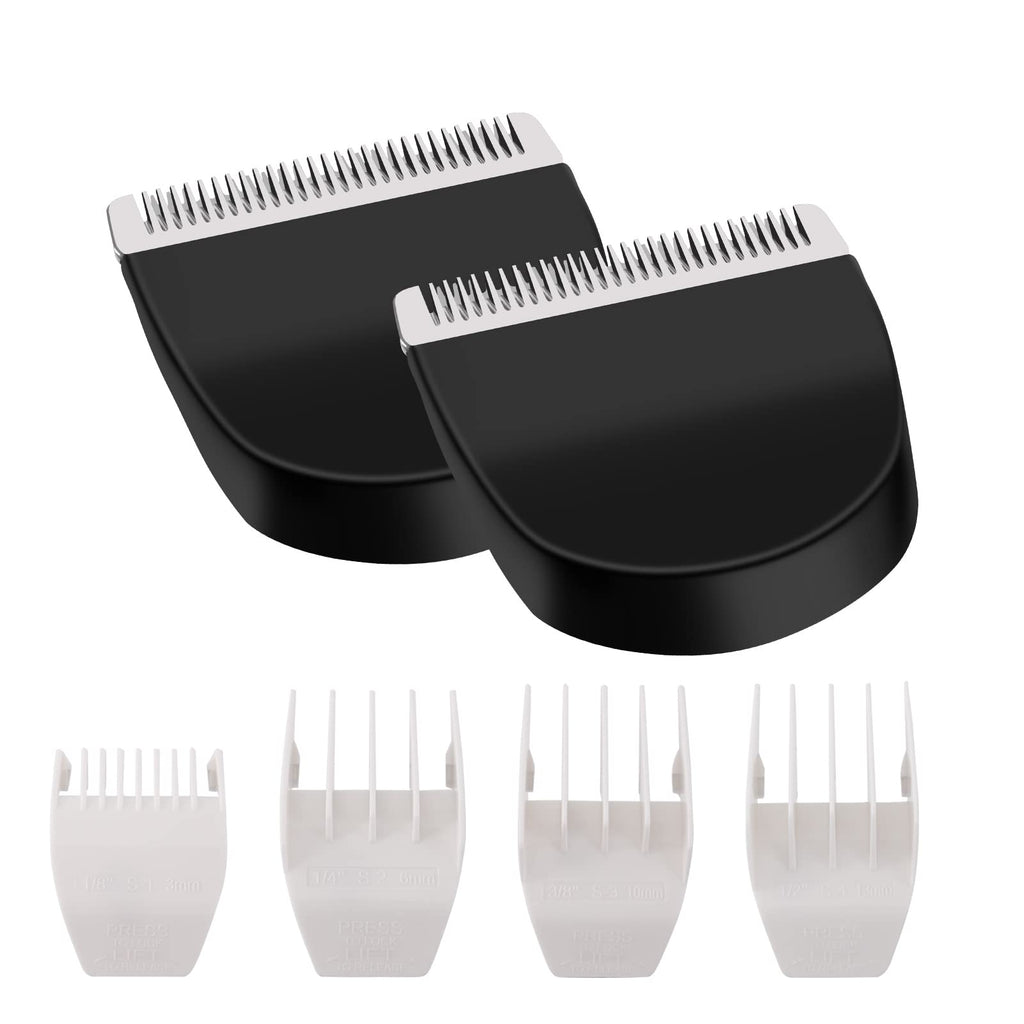 2 Pack Professional Peanut Clipper/Trimmer Snap On Replacement Blades #2068-300 - Compatible with Wahl Peanut Hair Clipper/Trimmer, Black