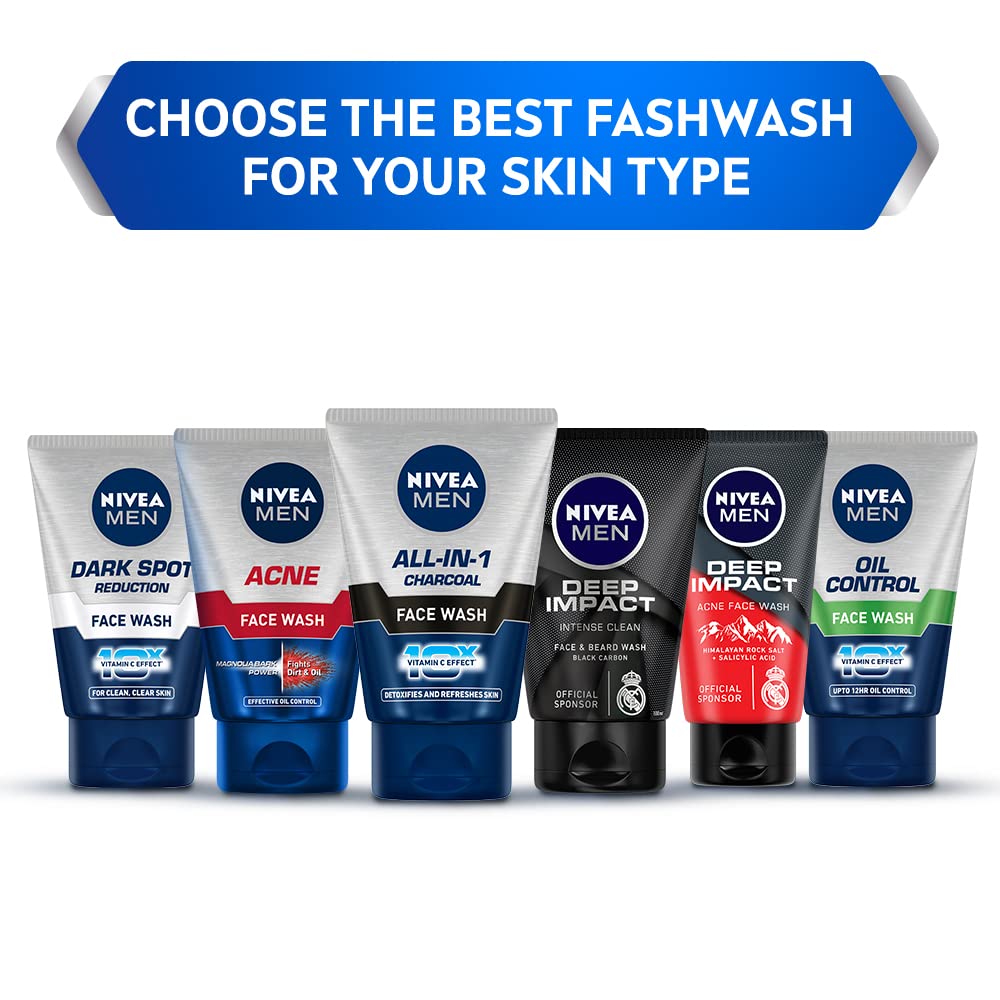 Nivea Men Dark Spot Reduction Face Wash (10X Whitening), 50G