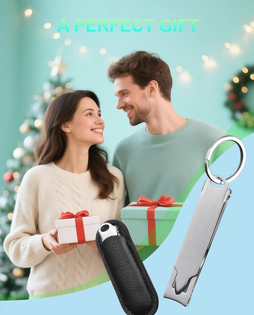HEYCROWN Small Nail Clippers Travel Fingernail Clipper Ultra Thin Foldable Design