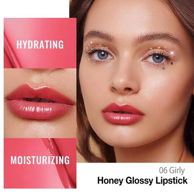 Evpct Girly Pink Honey Lipstick - Moisturizing Tinted Lip Balm for Hydrating Shine | Lightweight Color Gloss