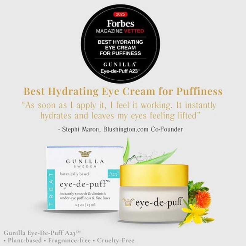 Gunilla Anti-Aging Eye Cream - De-Puffing Formula with 23 Actives & Botanicals | Hydrates & Reduces Fine Lines - 5 oz