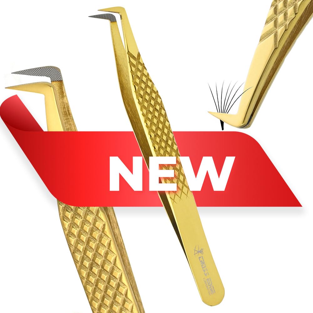 My Lash Tools Fiber Tip Lash Tweezers for Eyelash Extension Curved 90 Degree Angle Boot Tweezer Best for Volume, Individual Isolation & Classic Lashes Stainless Steel Lash Supply (CEC-F08/04)