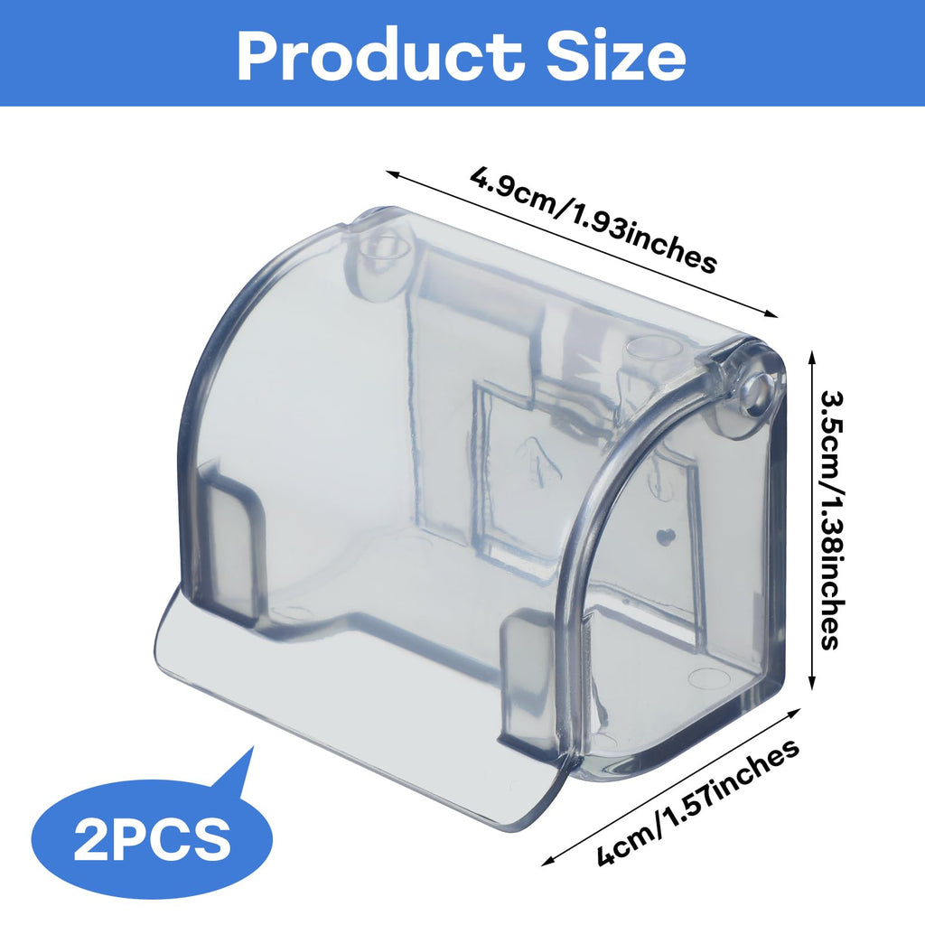 Qianyu 2Pcs Plastic Razor Holders with Cover for Shower Wall Self Adhesive Waterproof Razor Rack Wall Mount Razor Shaver Hook Portable Razor Holder for Bathroom Shower Tabletop Travel Reusable