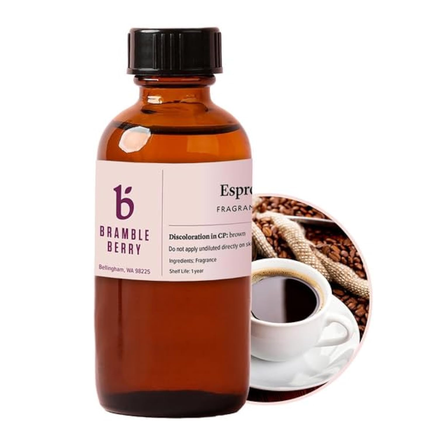 Bramble Berry Espresso Fragrance Oil 2 oz | Bold Coffee Scent for Soap Making, Candles, Lotion, Bath Bombs & Coffee Scrubs | Skin Safe, Vegan, Paraben & Phthalate Free, DIY Craft Essential
