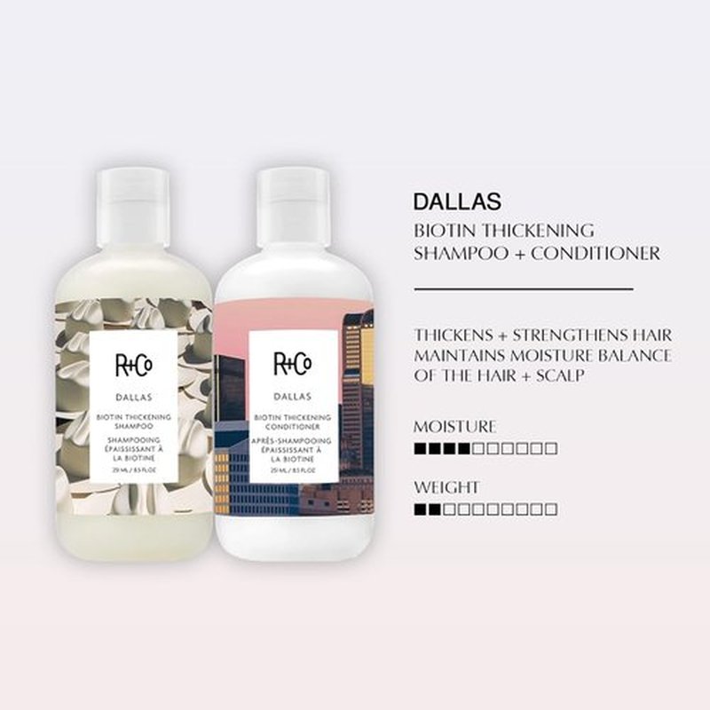 R+Co Dallas Biotin Thickening Shampoo & Conditioner Set - Volumizing Formula for Fine Hair - 8.5 oz (Pack of 2)