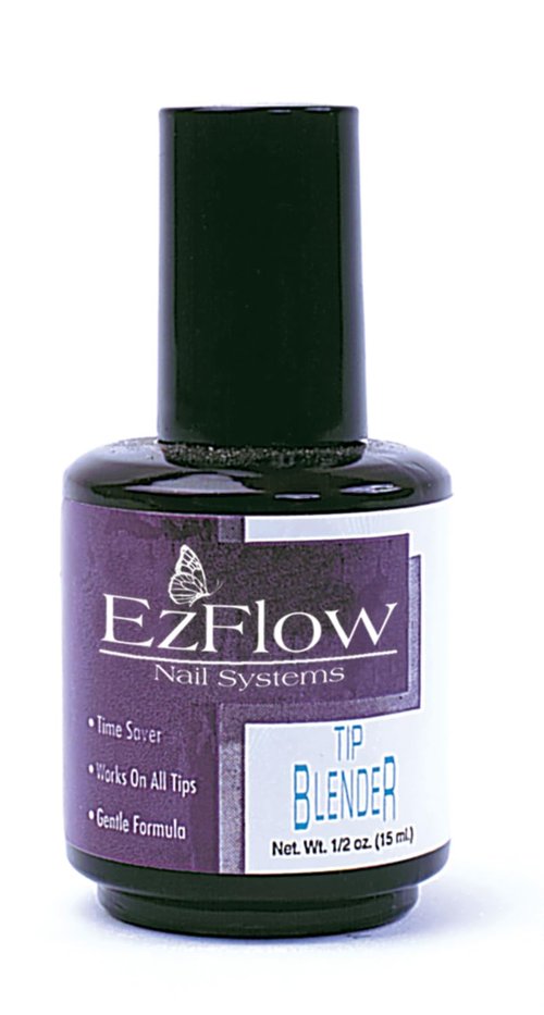 EzFlow Nail Tip Blender - Smoothes Seams & Edges for Artificial Nails, Blending Liquid for Flawless Nail Enhancements