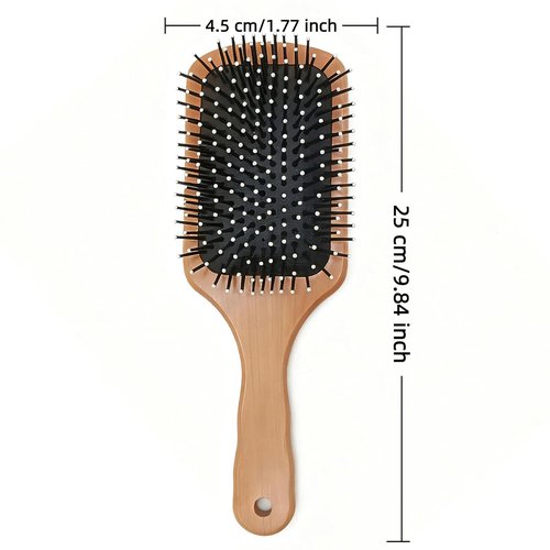 Skiennix Hair Brush - Detangling Paddle Brush for Thick or Curly Hair | Wet & Dry Styling Tool