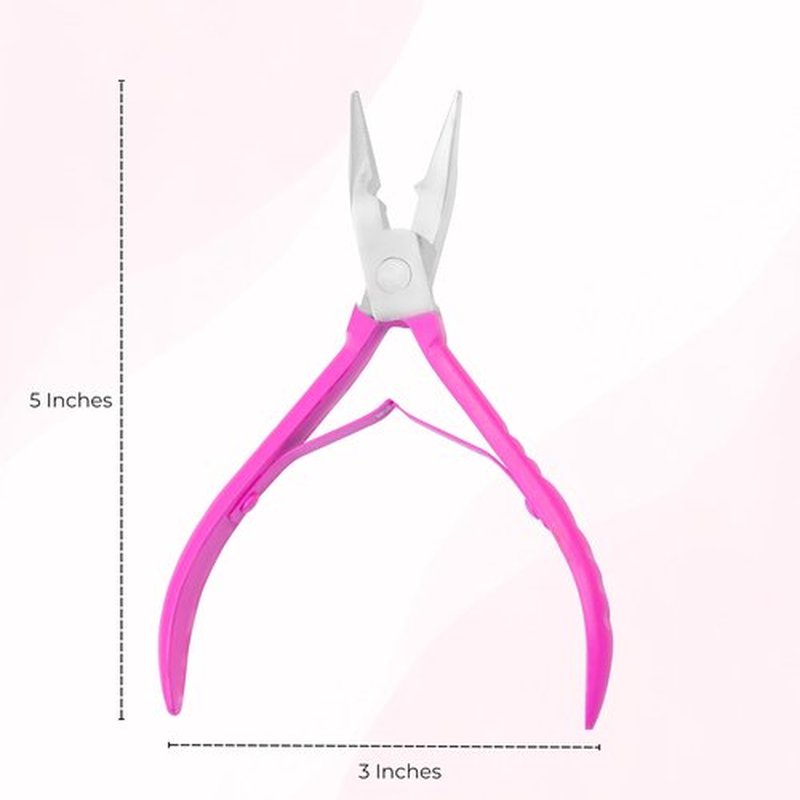 SIVOTE Professional Hair Extension Pliers & Bead Extension Tool Kit – Stainless Steel Hair Pliers for Bead Extensions, Microlink Tool Kit, & Loop Threader for Micro Beads Hair Extensions Kit Pink