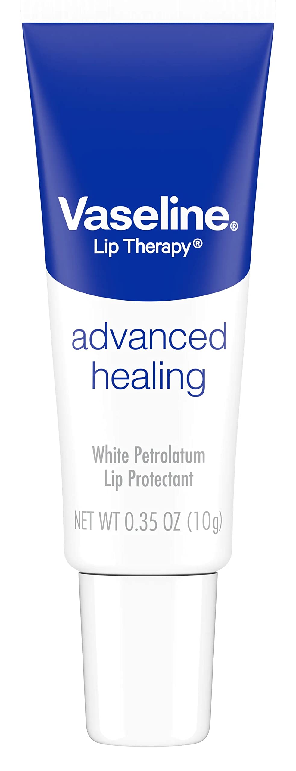 Vaseline Lip Therapy Lip Balm Tube, Advanced Healing Lip Protectant, 0.35 OZ