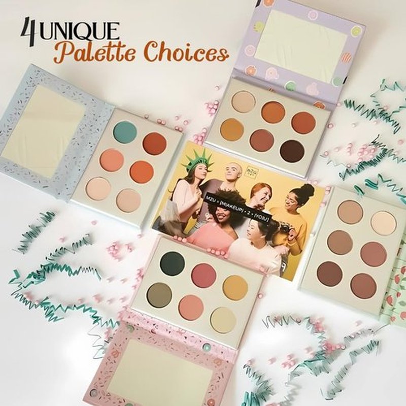 M2U NYC Eyeshadow Palette - 6 Pigmented Shades from Nude to Bold - Long-Lasting Colorful Palette