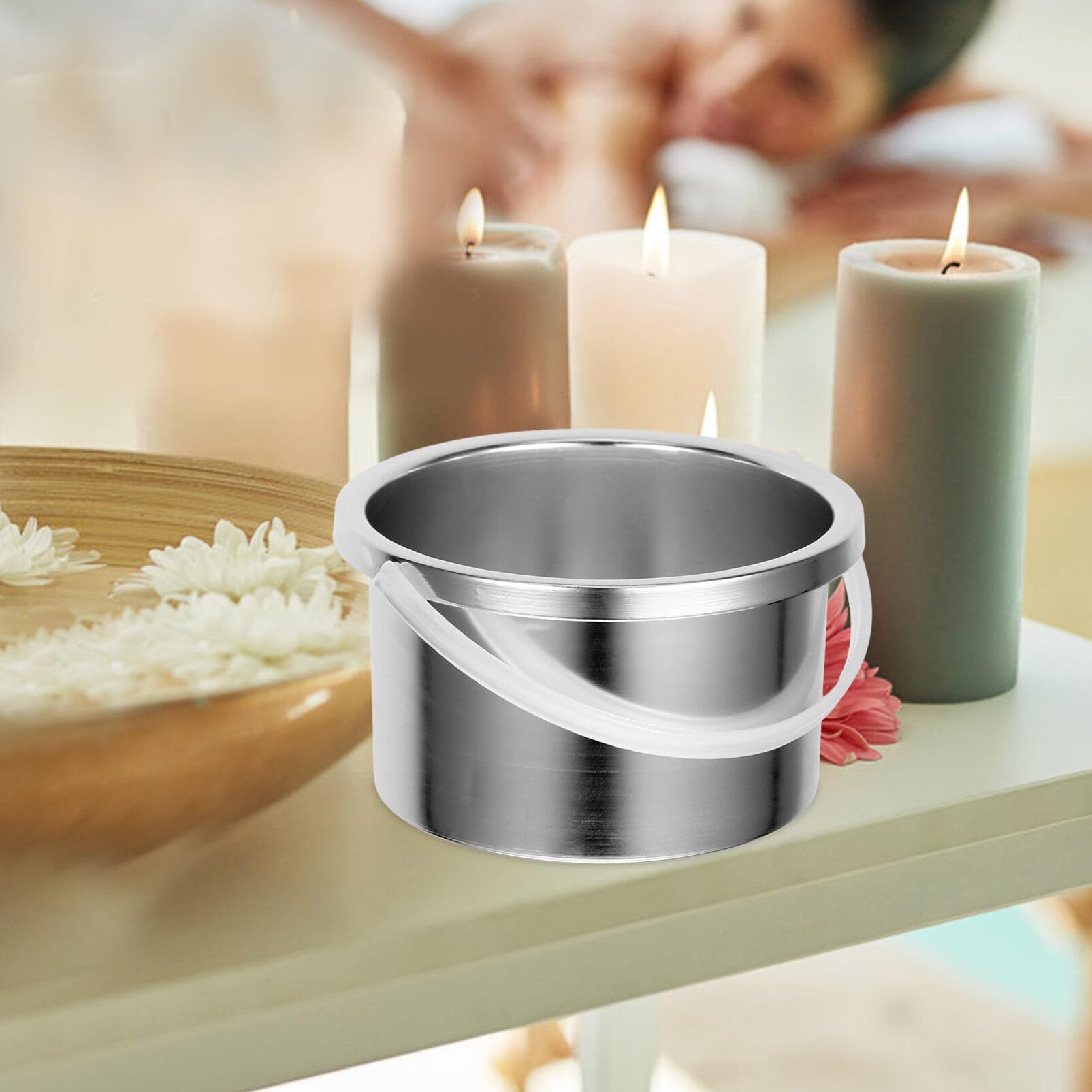 Healeved Wax Warmer Replacement Pot Aluminum Inner Pot for Hair Removal Wax Melting 4.72 X 4.72 X 2.48 in Replacement Accessory Easy to Clean