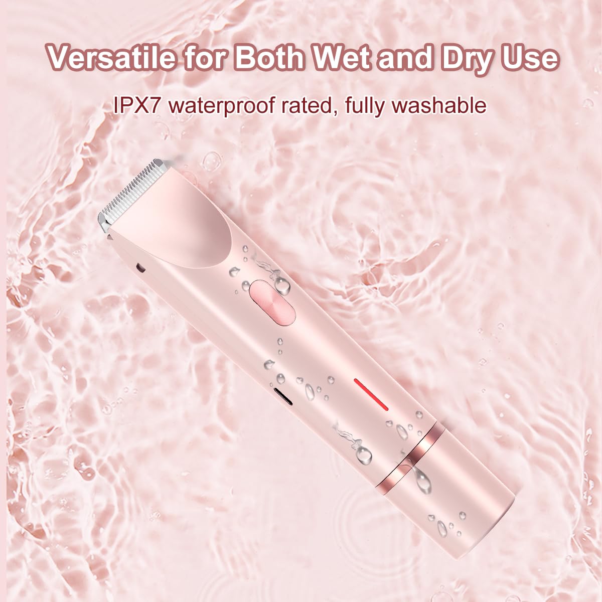 Cqxfsgr 2-in-1 Bikini Trimmer for Women, IPX7 Waterproof Electric Razor