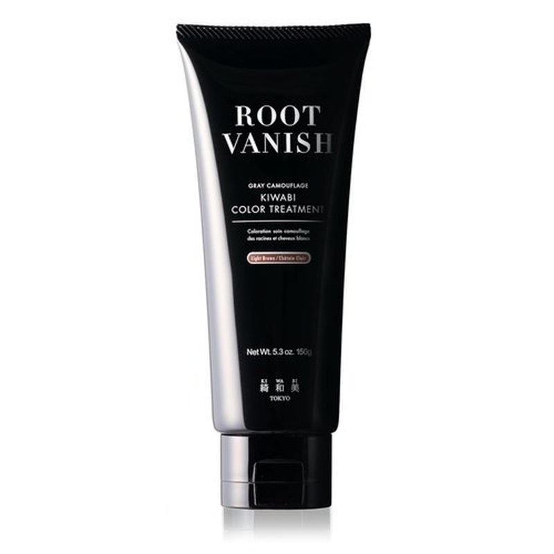 KIWABI Root Vanish Color Treatment - Light Brown Hair Color Solution for Gray Roots | 150g, Paraben Free