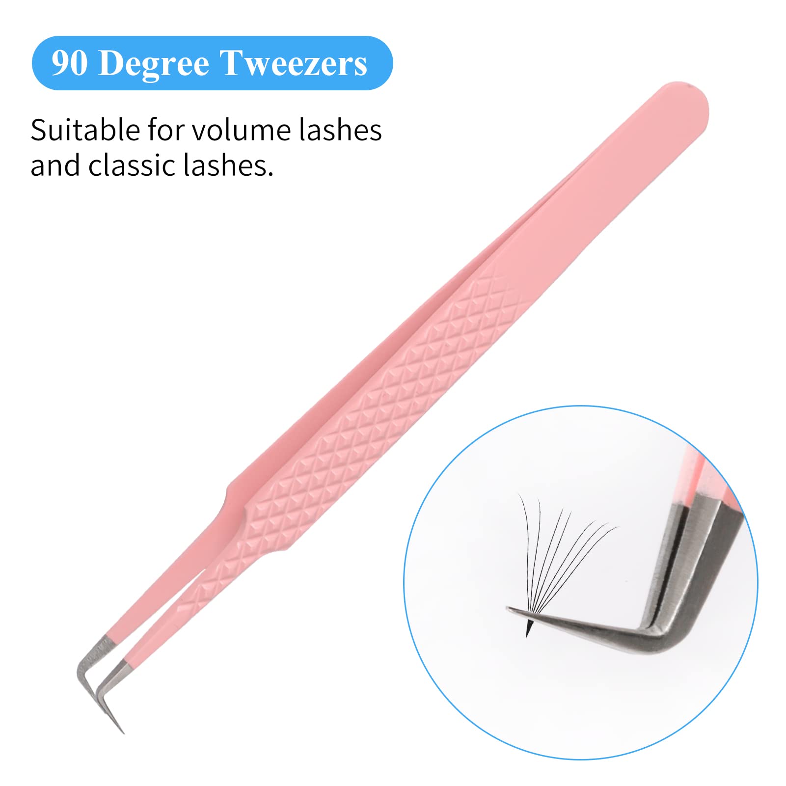 GEMERRY Eyelash Extension Tweezers 4pcs Rainbow Tweezers Set Stainless Steel Precision Tweezers for Eyelash Extension Straight and Curved Tip Tweezers Set Professional Makeup Tool (4pcs, Rainbow)