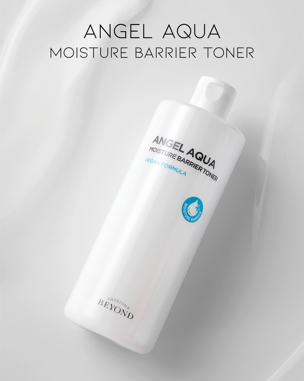 Beyond Angel Aqua Korean Moisture Barrier Toner (16.9fl oz) - Moisture Barrier Strengthening for Sensitive Skin, Vegan Formula. Chervil, Hyaluronic Acid, PHA, Ceramide.