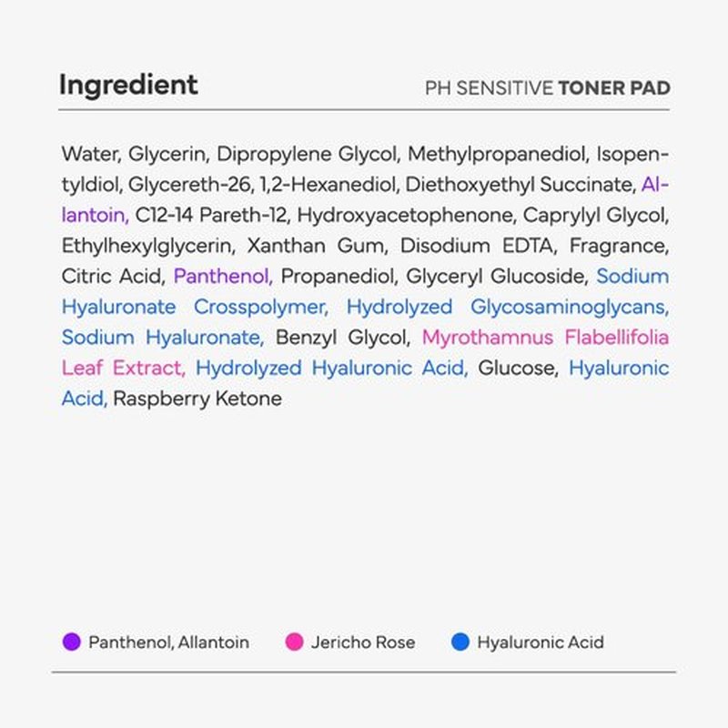 SAM’U PH Sensitive Toner Pad – Splitable Dual-Textured Vegan Facial Exfoliating Pads with Hyaluronic Acid & Panthenol for Daily Hydration & Soothing - Korean Skin Care (60 Pads)