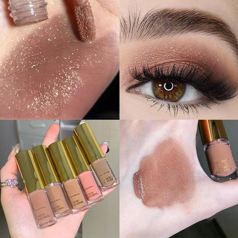 **Regine Switzerland Warm Apricot Shimmer Liquid Eyeshadow - Longwear, Highly Pigmented & Blendable Cream**