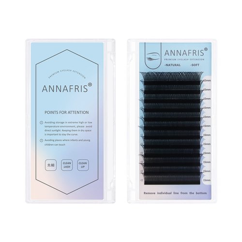 ANNAFRIS 4D YY Shape Eyelash Extension Makeup Mesh Net Cross 0.07 D Curl 8-15mm Mix 2D Y Shape Premade Fans Lash Extension Hand Woven Natural Soft Light Mink False Lashes (0.07 D, 8-15mm Mix)