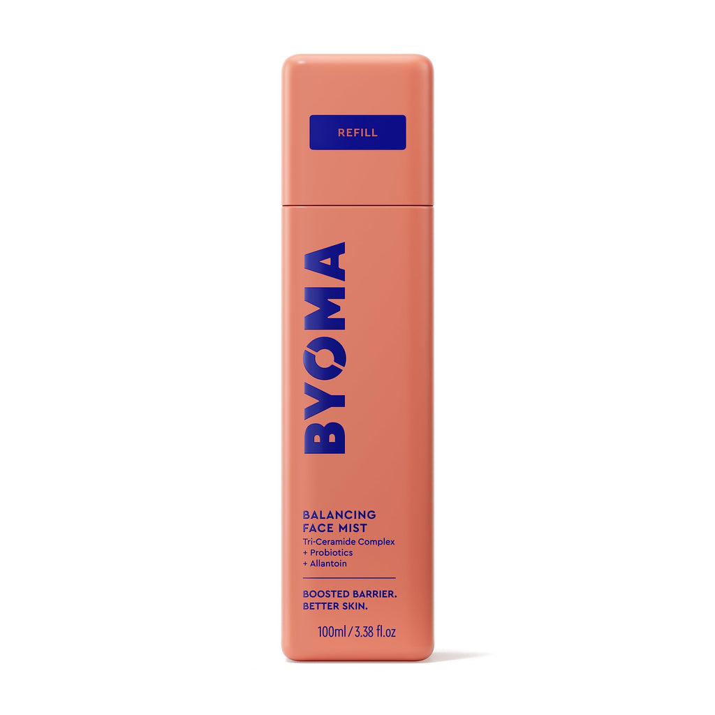 BYOMA Balancing Face Mist Refill - pH Balanced Face Toner with Ceramides, Probiotics & Allantoin - Alcohol Free Toner Spray - Balance, Soothe & Refresh Throughout the Day - 3.38 fl. oz Refill