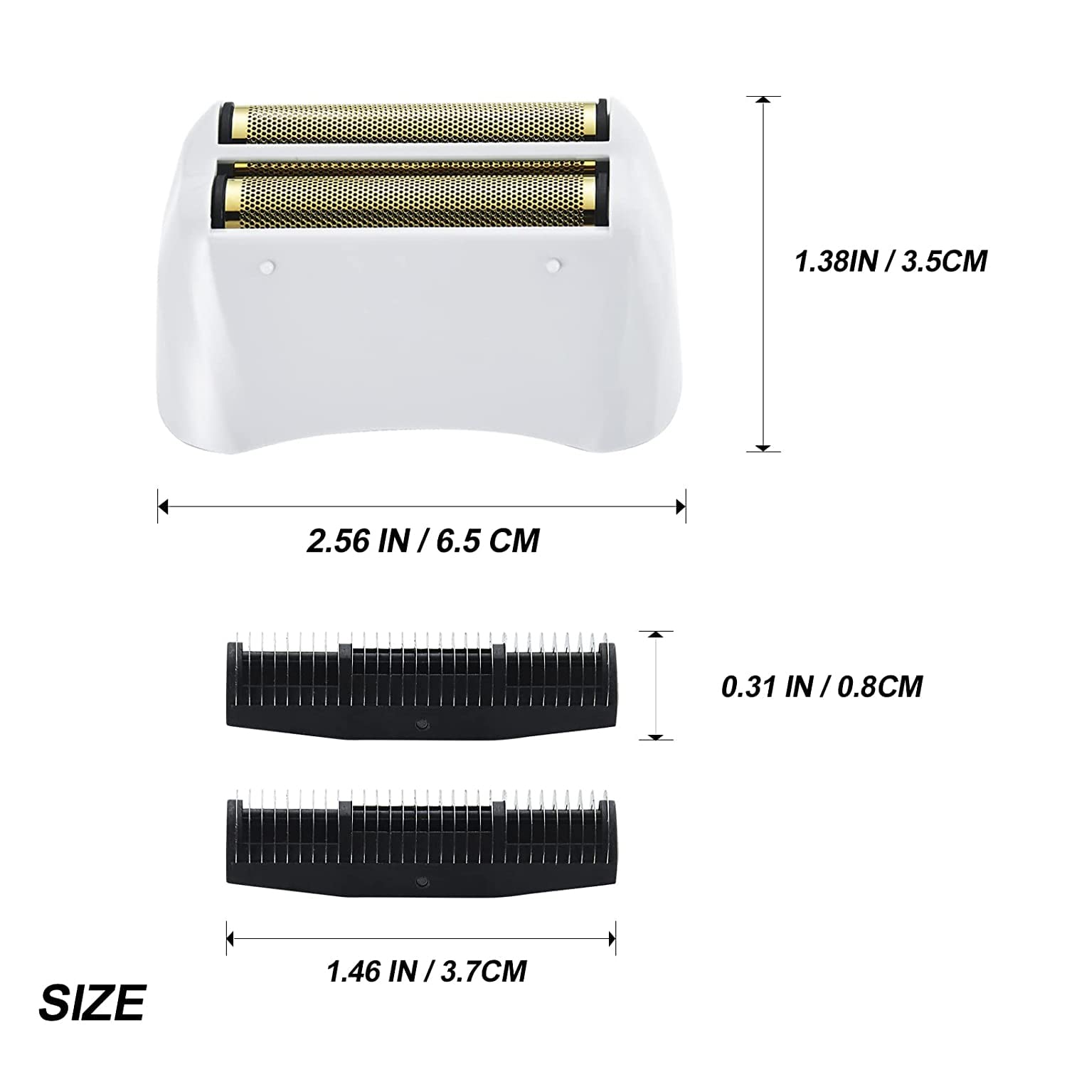 Pro Shaver Replacement Foil and Cutters Compatible With Andis #17155 & #17150#17200 Shaver Pro Foil (andis-sliver-3packs)