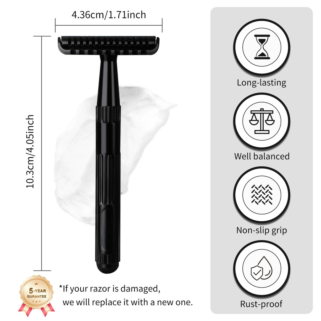 Double Edge Safety Razor, Single Blade Razors for Men and Women