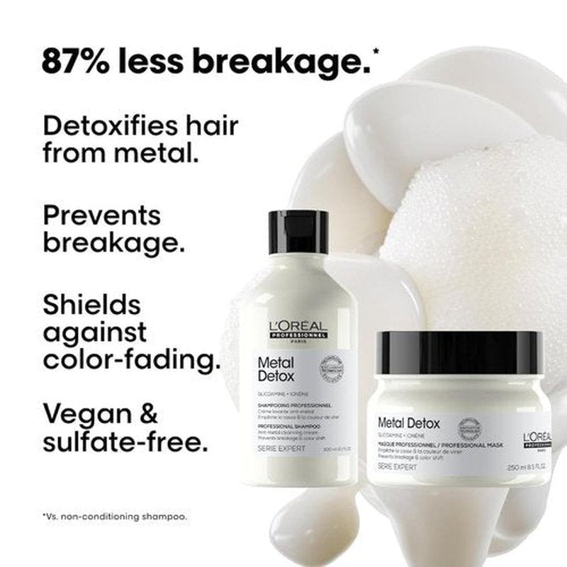 L'Oréal Professionnel Paris Metal Detox Shampoo & Mask Set - Protect Color, Remove Metal Build-Up, Paraben & Sulfate-Free
