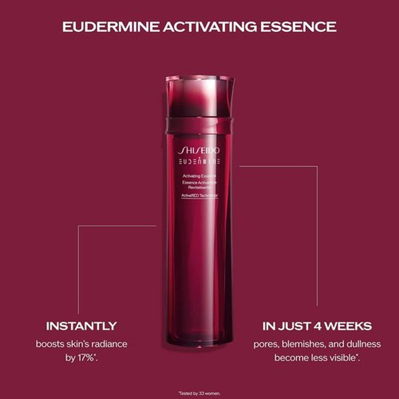 Shiseido Eudermine Activating Essence - Deep Hydration & Dark Spot Targeting - 24-Hour Moisture for All Skin Types
