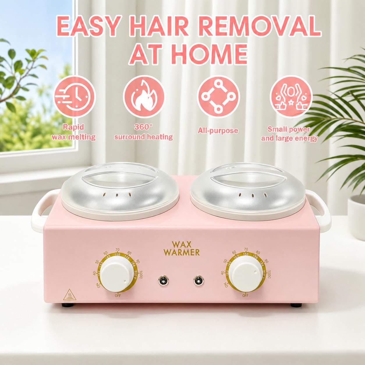 Wax Warmer for Hair Removal, Double Wax Pot