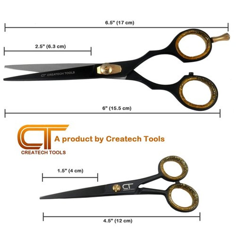 Hair Scissors Set – Large and Small Hair Cutting, Hairdressing and Trimming Black Scissors, Family Care Pack