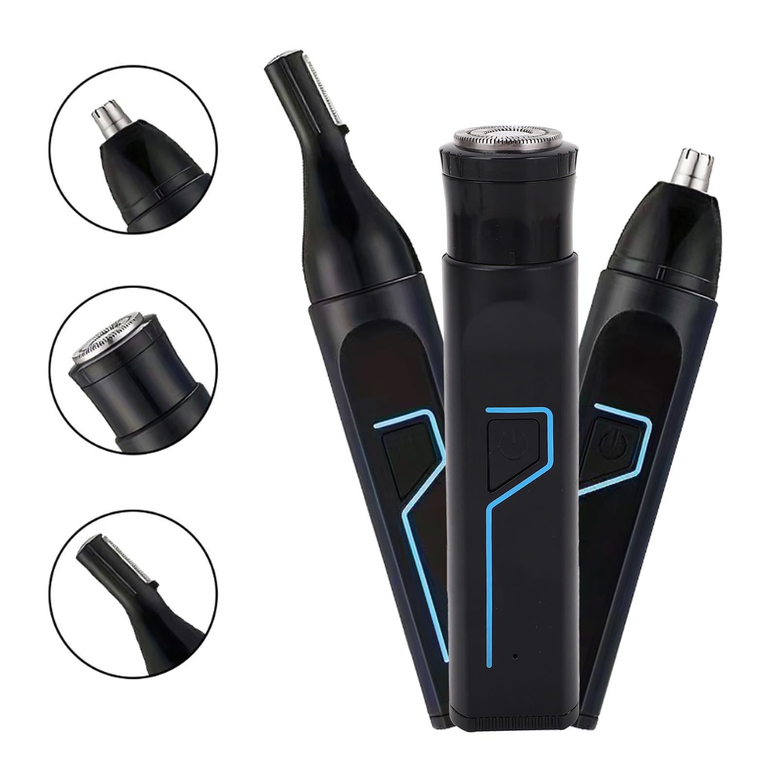 3 in 1 Hair Trimmer Kit for Men Nose Hair Eyebrow,Wet Dry Use,Easy Cleansing,Rechargeable 6500RPM Wet Dry Water Proof Cordless Hair Clipper Kit