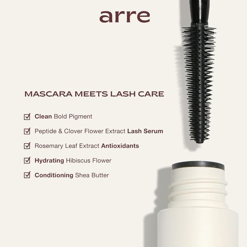 Ace High Tubing Mascara - Lengthening Formula with Peptide Infused Serum - Smudge-Proof, Sensitive Eye Safe, Glossy Jet Black