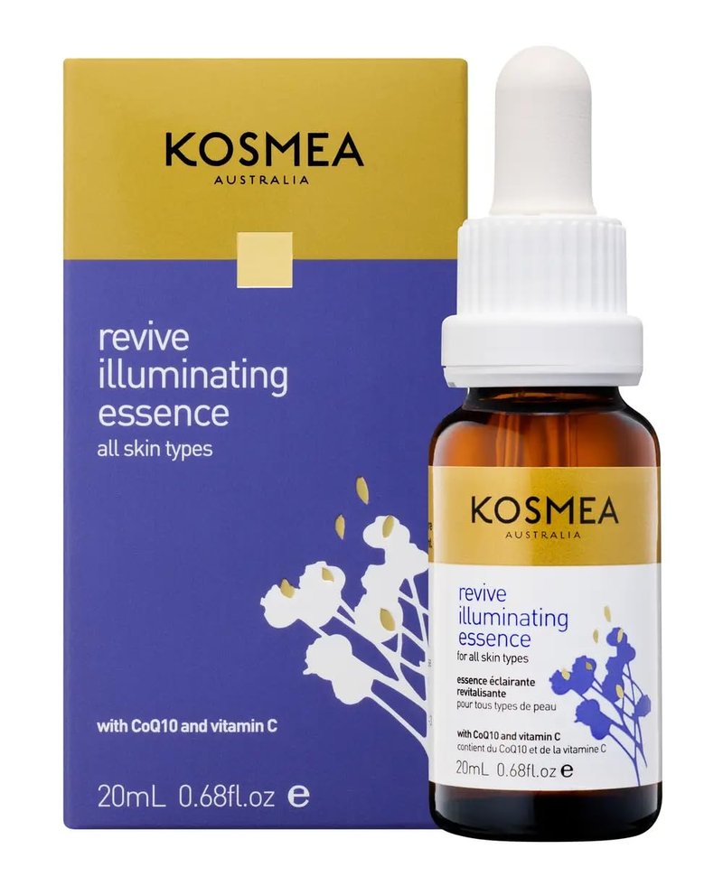 Kosmea Revive Illuminating Essence Hydrating Face Oil for All Skin Types 20ml Superfine Facial Oil | Vitamin C Oil for Face | Organic Face Oil | Daily Routine Face Care Kit