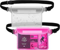 AiRunTech Waterproof Pouch - 2 Pack Waist Strap for Safe, Dry Phone & Valuables | Ideal for Beach, Boating, Swimming & Water Activities